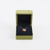 Van Cleef & Arpels Alhambra Pink Rhodonite Diamond Necklace Holiday Pendant 2021